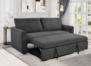 78 Inch 3 in 1 Convertible Sleeper Sofa Bed, Modern Fabric Loveseat Futon Sofa Couch w/Pullout Bed, Small Love Seat Lounge Sofa w/Reclining Backr
